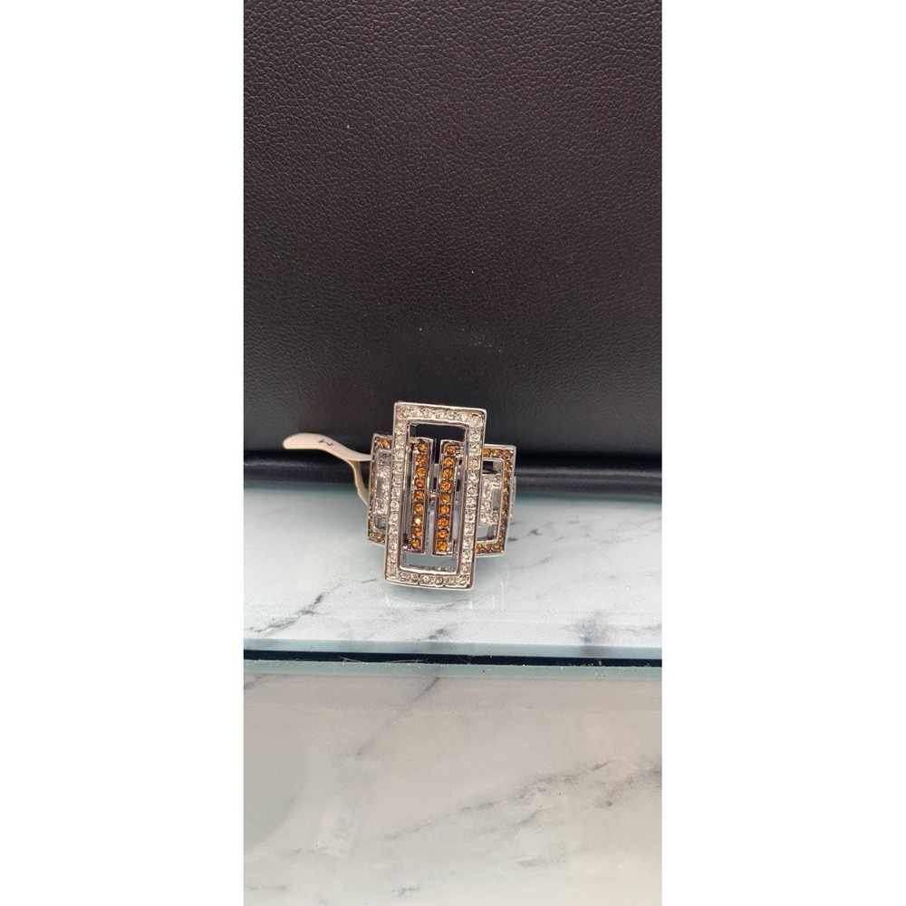 Vintage New Old Stock Camille Lucie Designer Signed Cocktail Statement Ring 6.25